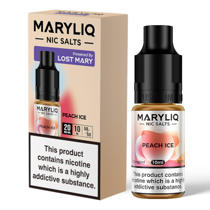 MaryLiq Peach Ice Nic Salts 20mg 10ml