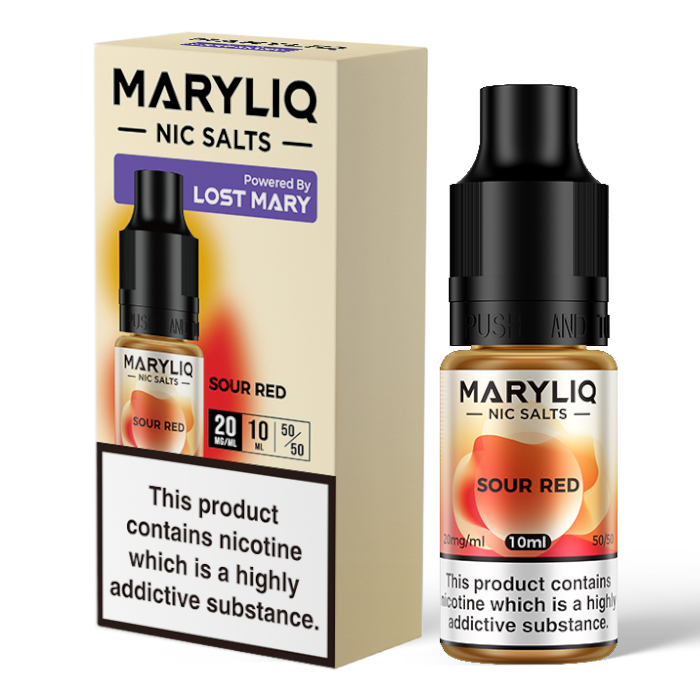 MaryLiq Sour Red Nic Salts 20mg 10ml