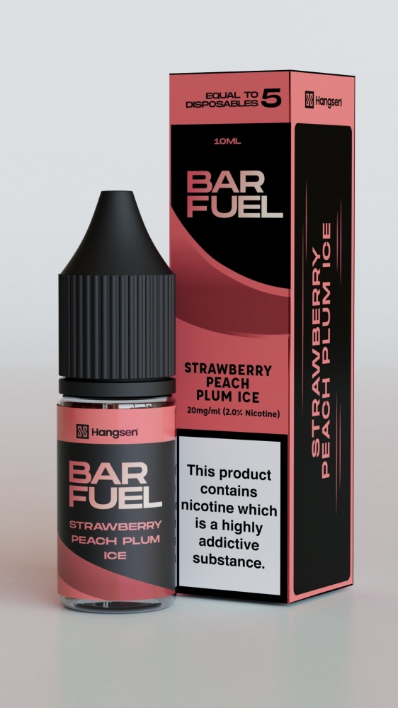Hangsen Bar Fuel Nic Salt Strawberry Peach Plum Ice - 20mg